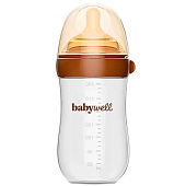 Бутылочка для кормления из стекла BabyWell BW18012 коричневый 1
